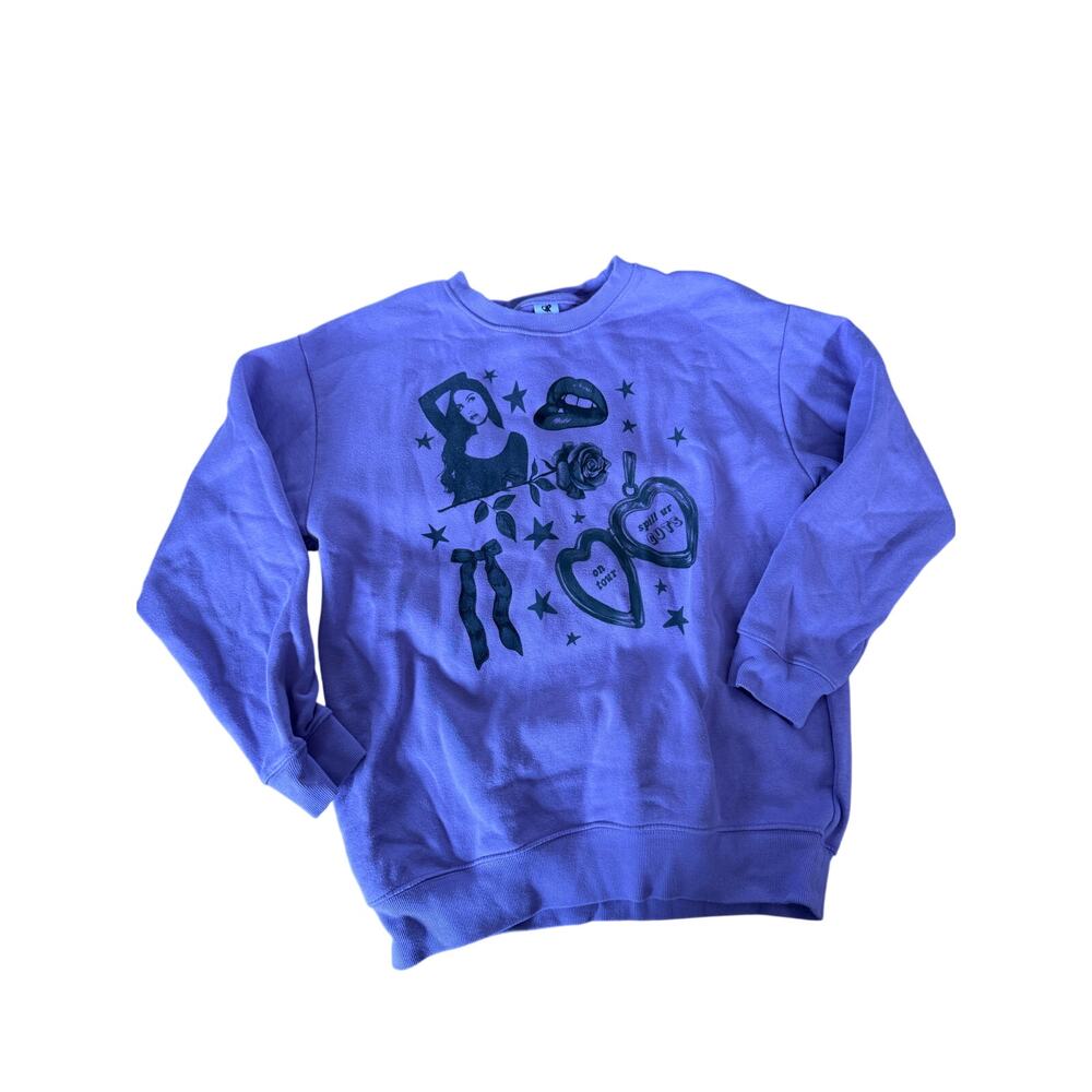 Olivia Rodrigo purple pullover On Tour Spill Ur Guts Sweatshirt youth